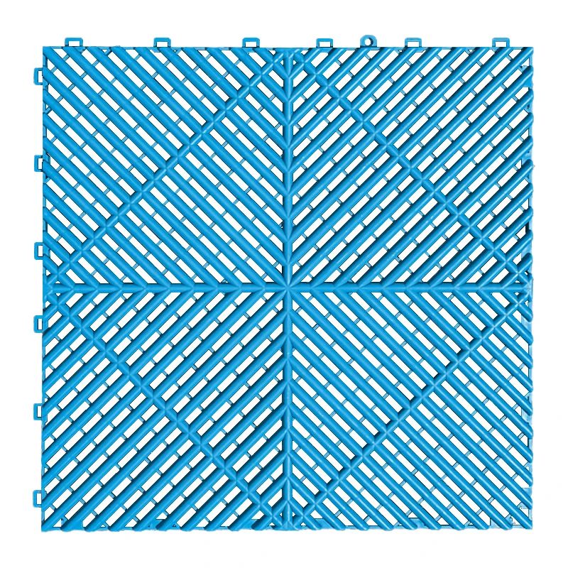 Interlocking Garage Floor Tiles Heavy Duty Vented Modular Outdoor Flooring