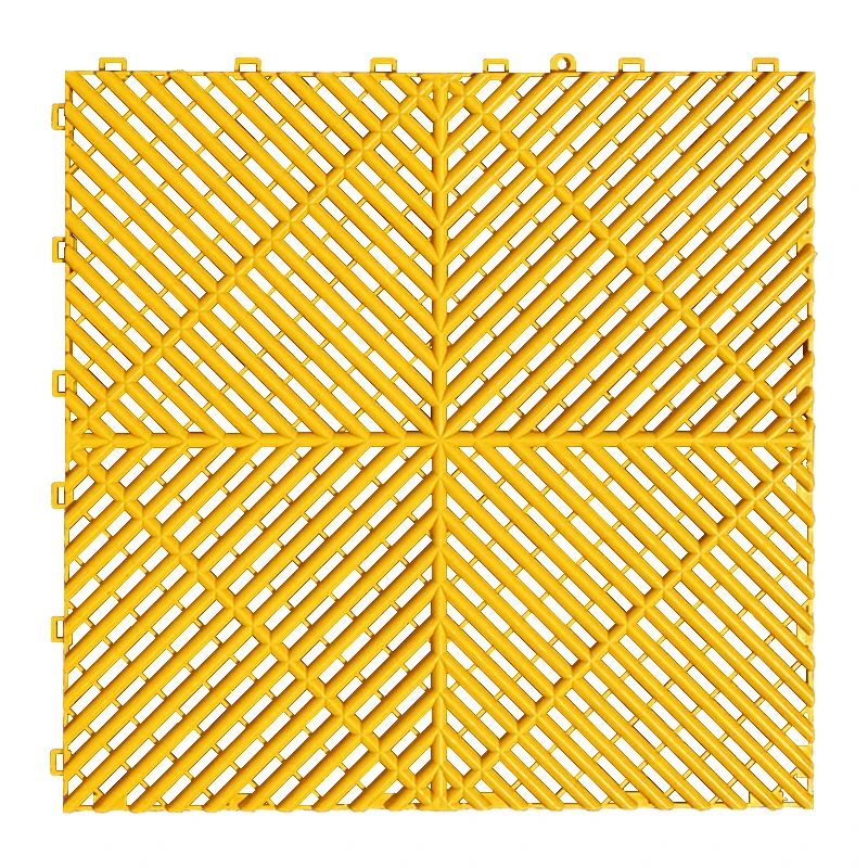 Interlocking Garage Floor Tiles Heavy Duty Vented Modular Outdoor Flooring