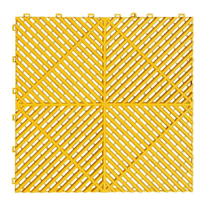 Interlocking Garage Floor Tiles Heavy Duty Vented Modular Outdoor Flooring