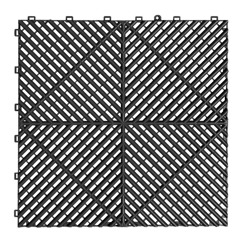 Interlocking Garage Floor Tiles Heavy Duty Vented Modular Outdoor Flooring