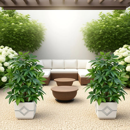 Large Artificial Money Tree Palm Realistic Indoor Outdoor Decor