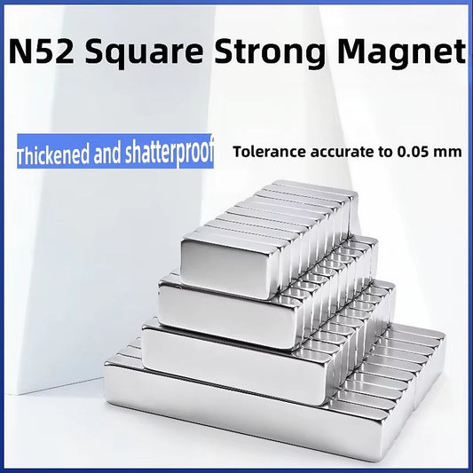 N52 Strong Square Magnet Set 10pcs Compact Rare Earth Magnets for Home Office Use