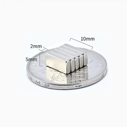 N52 Strong Square Magnet Set 10pcs Compact Rare Earth Magnets for Home Office Use