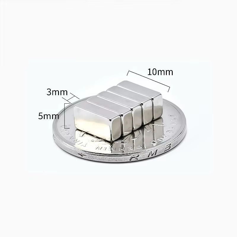 N52 Strong Square Magnet Set 10pcs Compact Rare Earth Magnets for Home Office Use