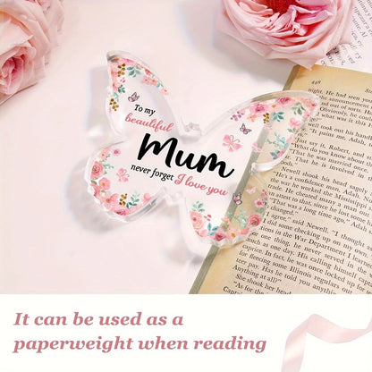 Butterfly Acrylic Plaque for Mum, Mothers Day gift for mum, mum birthday gift