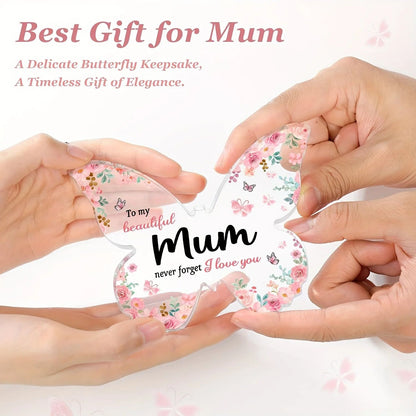 Butterfly Acrylic Plaque for Mum, Mothers Day gift for mum, mum birthday gift