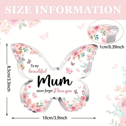Butterfly Acrylic Plaque for Mum, Mothers Day gift for mum, mum birthday gift