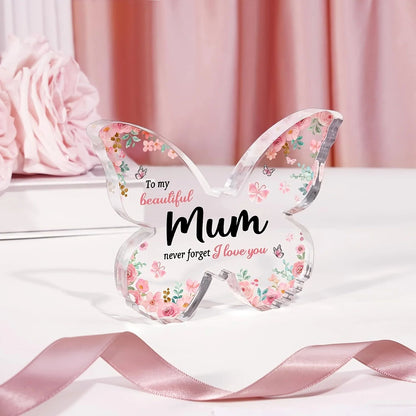 Butterfly Acrylic Plaque for Mum, Mothers Day gift for mum, mum birthday gift