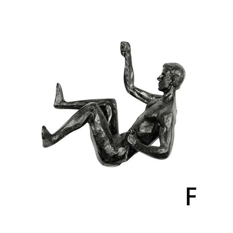 Modern Climbing Man Wall Sculpture Resin 3D Athlete Wall Art Decor