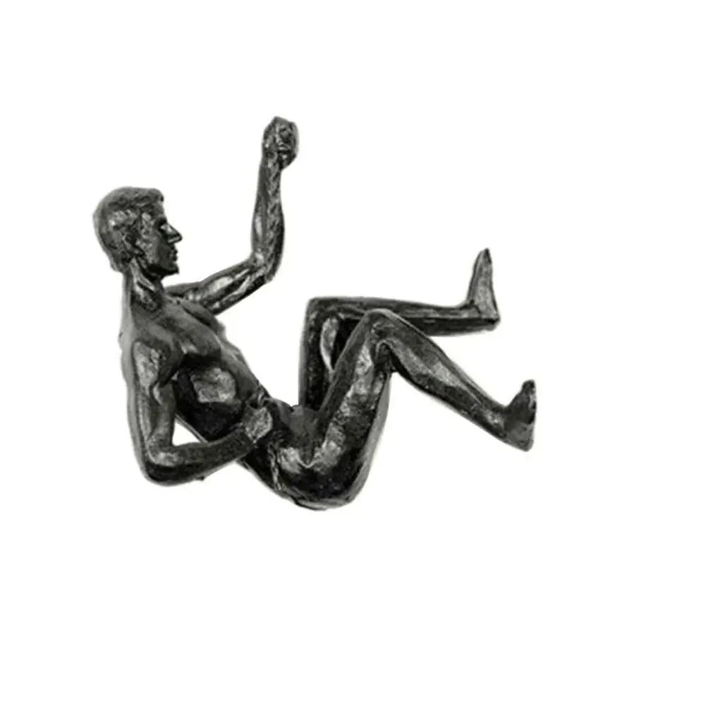 Modern Climbing Man Wall Sculpture Resin 3D Athlete Wall Art Decor
