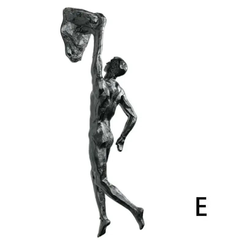 Modern Climbing Man Wall Sculpture Resin 3D Athlete Wall Art Decor
