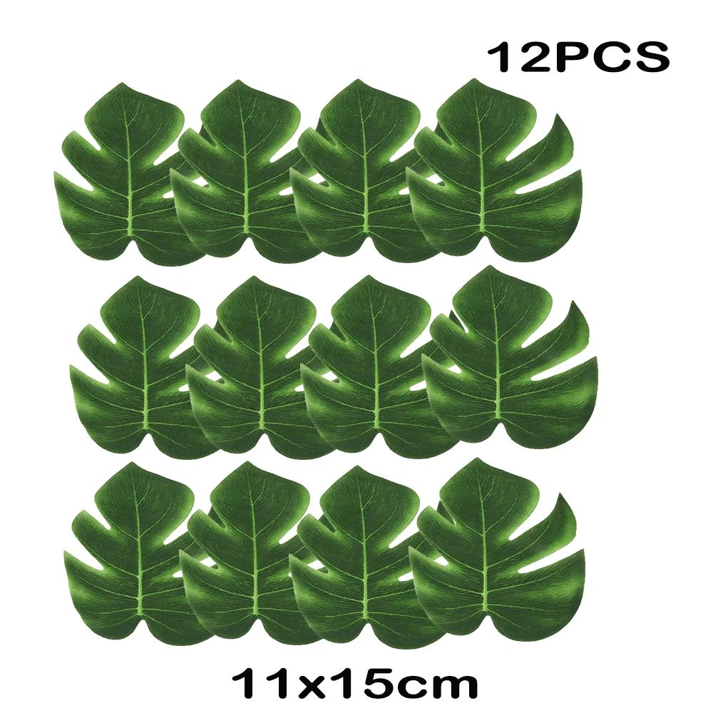 Artificial Tropical Palm Leaves for Luau Party Decorations, Jungle Safari Party Supplies & Tropical Party Decor