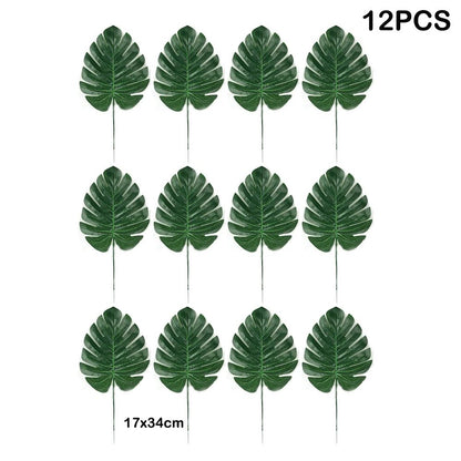 Artificial Tropical Palm Leaves for Luau Party Decorations, Jungle Safari Party Supplies & Tropical Party Decor