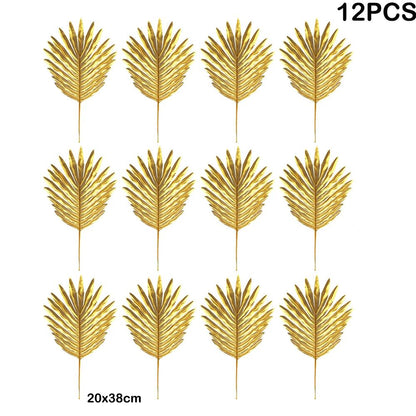 Artificial Tropical Palm Leaves for Luau Party Decorations, Jungle Safari Party Supplies & Tropical Party Decor