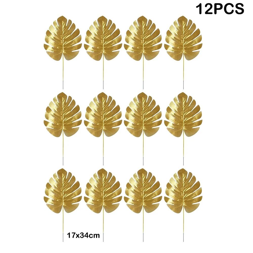 Artificial Tropical Palm Leaves for Luau Party Decorations, Jungle Safari Party Supplies & Tropical Party Decor