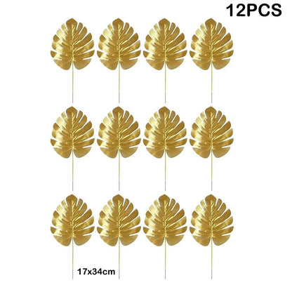 Artificial Tropical Palm Leaves for Luau Party Decorations, Jungle Safari Party Supplies & Tropical Party Decor