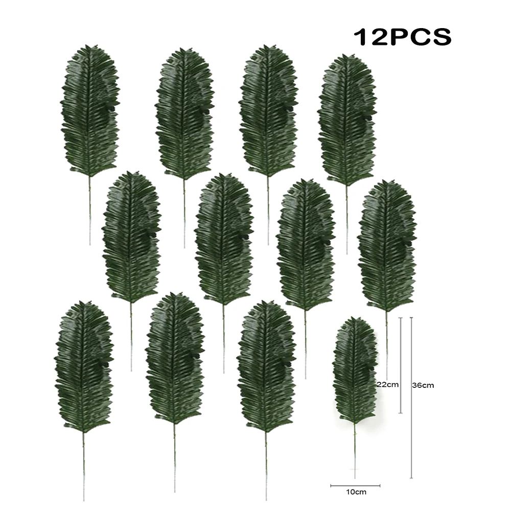 Artificial Tropical Palm Leaves for Luau Party Decorations, Jungle Safari Party Supplies & Tropical Party Decor