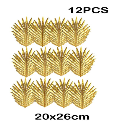 Artificial Tropical Palm Leaves for Luau Party Decorations, Jungle Safari Party Supplies & Tropical Party Decor