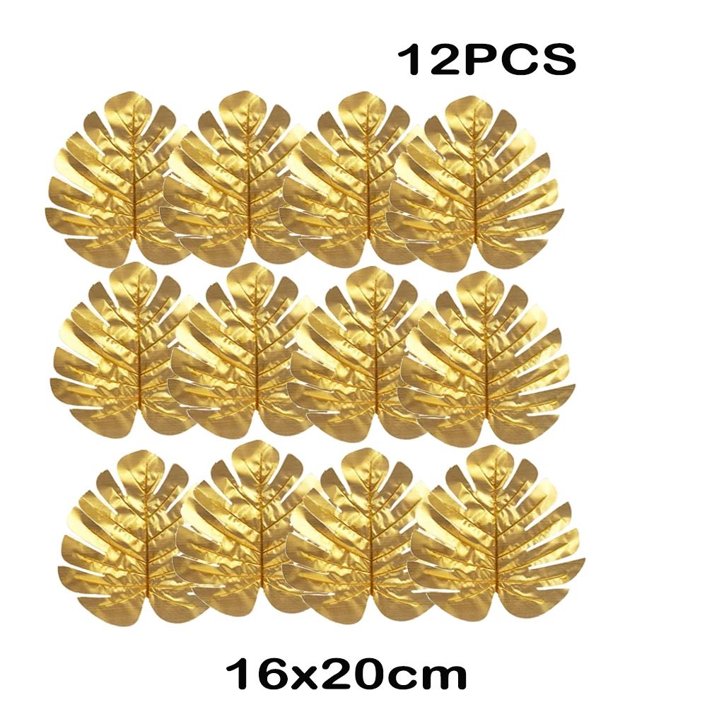 Artificial Tropical Palm Leaves for Luau Party Decorations, Jungle Safari Party Supplies & Tropical Party Decor
