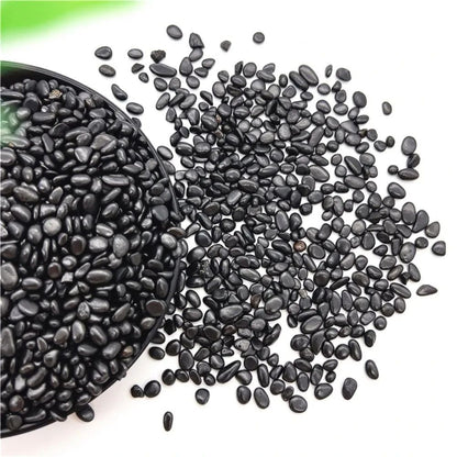 Natural shungite gravel for Water Carafes, Crystal Rituals, and Home Decor