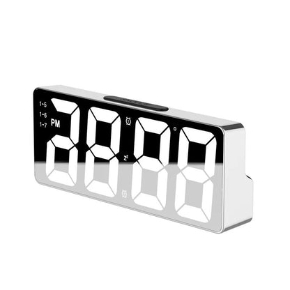 Modern LED Alarm Clock with Temperature Display & Adjustable Brightness
