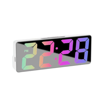Modern LED Alarm Clock with Temperature Display & Adjustable Brightness