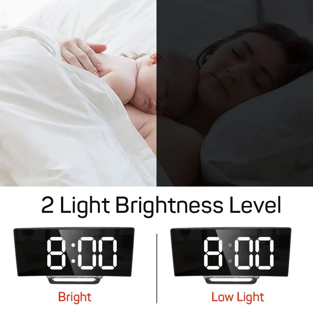 SmartGlow LED Digital Alarm Clock with Large Display & Nightlight