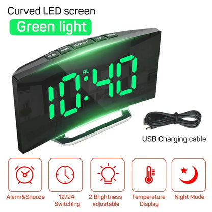 SmartGlow LED Digital Alarm Clock with Large Display & Nightlight