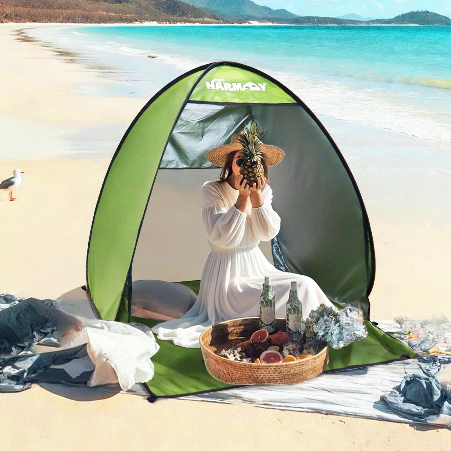 Pop Up Beach Tent UV Protection Waterproof Sun Shelter for Camping and Outdoor Shade