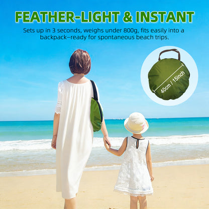 Pop Up Beach Tent UV Protection Waterproof Sun Shelter for Camping and Outdoor Shade