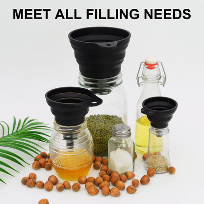 Piece Silicone Funnel Set for Filling Bottles and Wide Mouth Jars