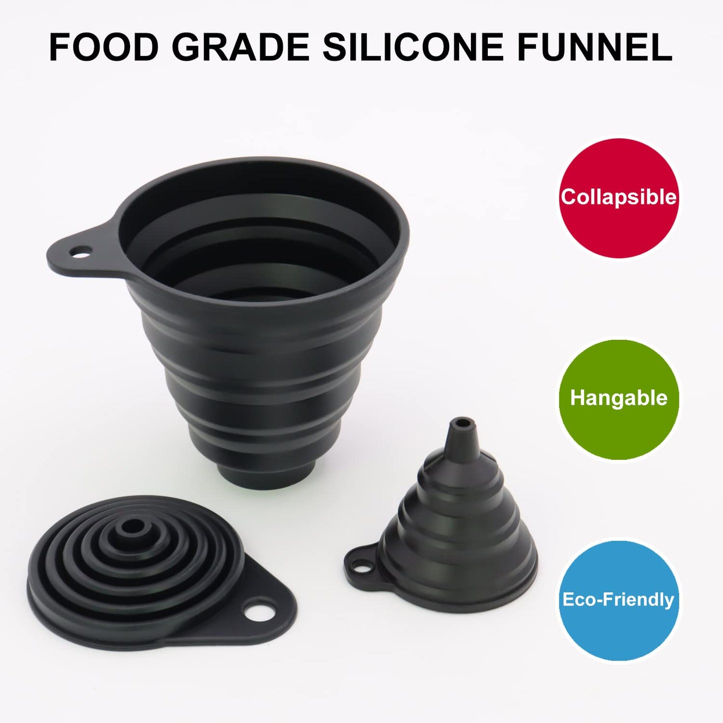 Piece Silicone Funnel Set for Filling Bottles and Wide Mouth Jars
