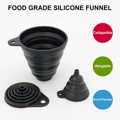 Piece Silicone Funnel Set for Filling Bottles and Wide Mouth Jars