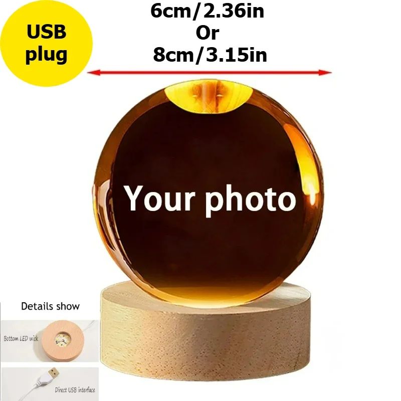 Personalized Baby Ultrasound Crystal Ball – 2D Laser Engraved Keepsake Glass Sphere Gift