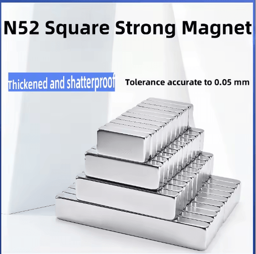10PCS N52 Strong Square Neodymium Magnets Heavy Duty Compact Magnetic Set
