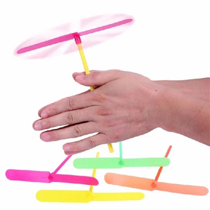 Flying Bamboo Dragonfly Toy Launcher for Kids Outdoor Fun Set