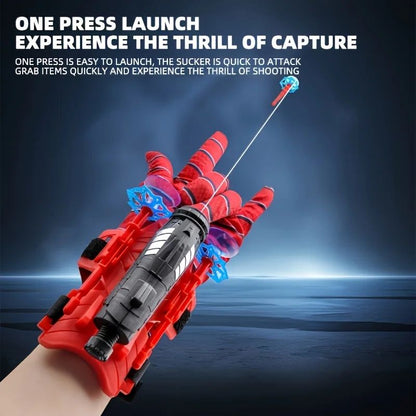 Red & Blue Spider Web Shooter Glove Wrist web shooter toy for Superhero Cosplay, Parties & Gifts