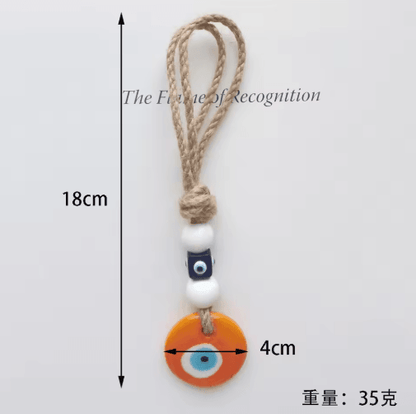 Handmade Turkish Evil Eye Pendant Lucky Glass Bead Wall & Car Hanging Decor