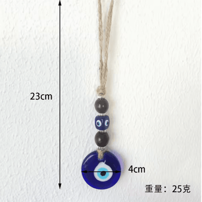 Handmade Turkish Evil Eye Pendant Lucky Glass Bead Wall & Car Hanging Decor