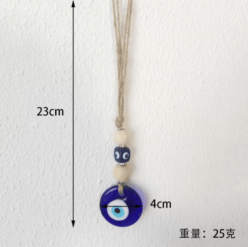 Handmade Turkish Evil Eye Pendant Lucky Glass Bead Wall & Car Hanging Decor