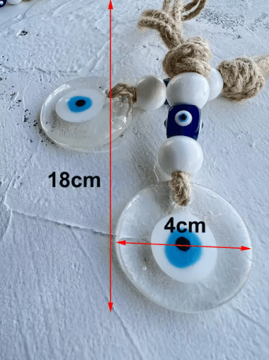 Handmade Turkish Evil Eye Pendant Lucky Glass Bead Wall & Car Hanging Decor