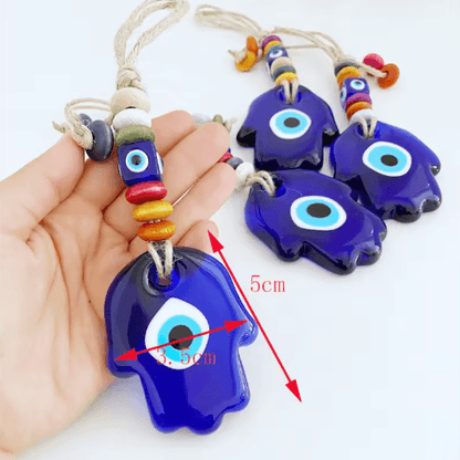Handmade Turkish Evil Eye Pendant Lucky Glass Bead Wall & Car Hanging Decor
