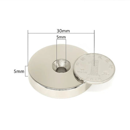 N52 Neodymium Countersunk Magnets 10pcs – Heavy Duty 30mm Strong Rare Earth Mounting Magnets