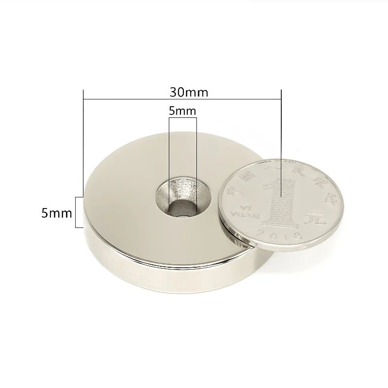 N52 Neodymium Countersunk Magnets 10pcs – Heavy Duty 30mm Strong Rare Earth Mounting Magnets
