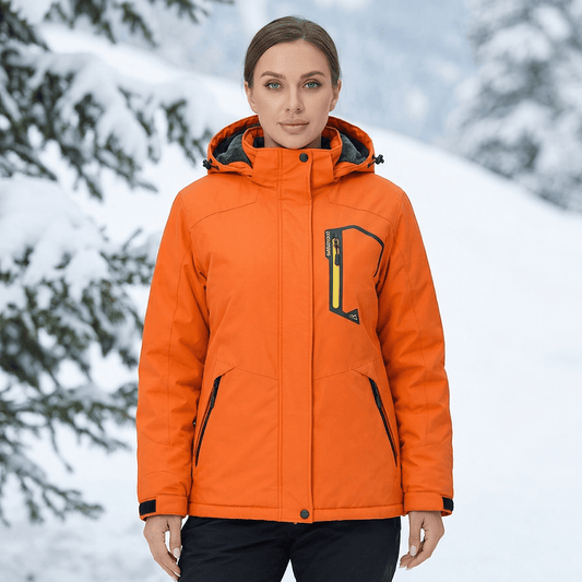 Winter Waterproof Ski Snowboard Jacket Womens Thermal Heavy Fleece Jacket Casual Work Rain Coat Windbreaker Park