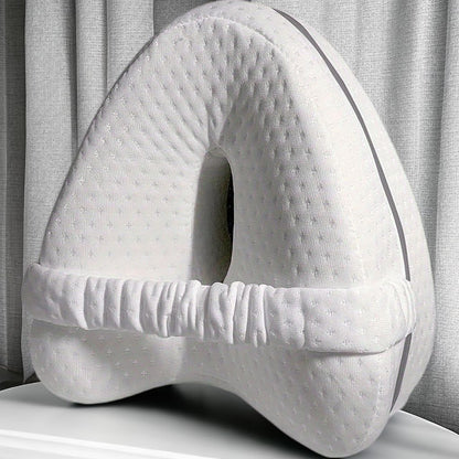 Orthopedic Sciatica Pillow for Side Sleepers, Memory Foam Leg Knee Support, Back Hip Pain Relief for Bed Sofa
