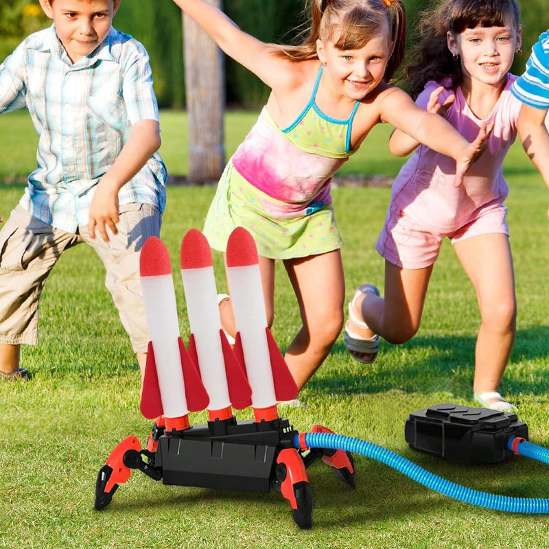 Glow Rocket Launcher for Kids Outdoor LED Flying Rocket Toy