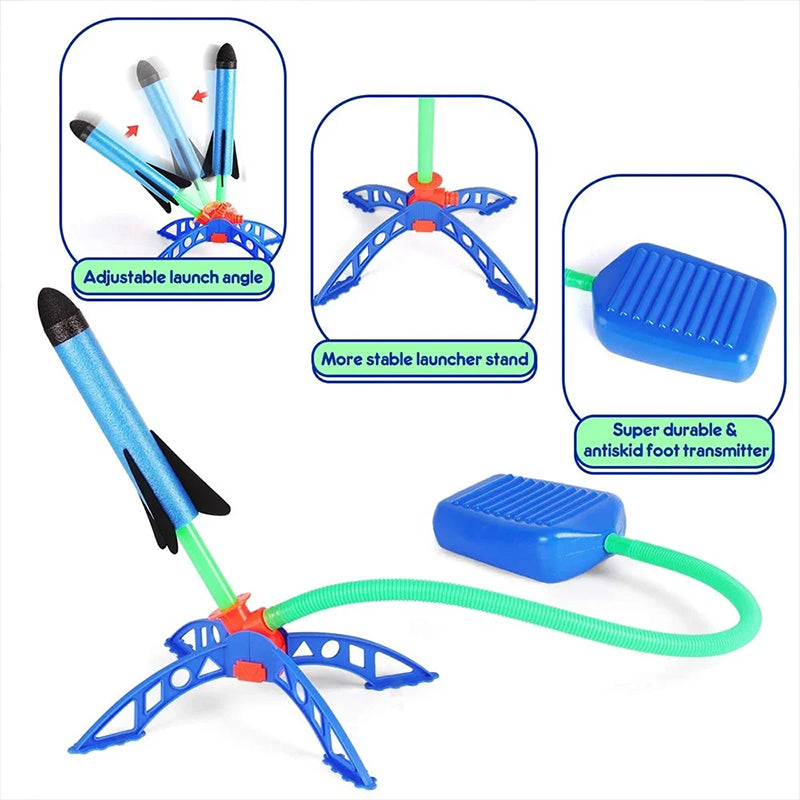 Glow Rocket Launcher for Kids Outdoor LED Flying Rocket Toy