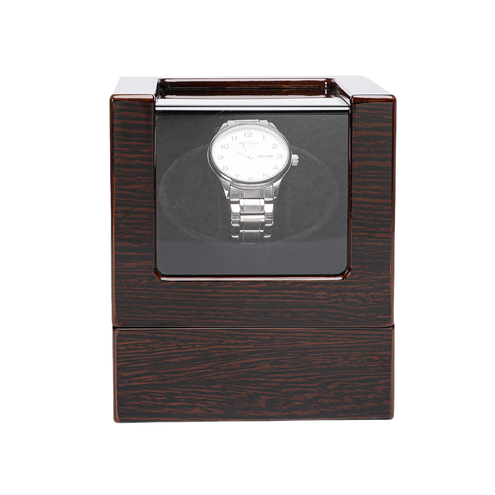 Luxury Automatic Watch Winder Box Wooden Single Watch Case with Mabuchi Motor