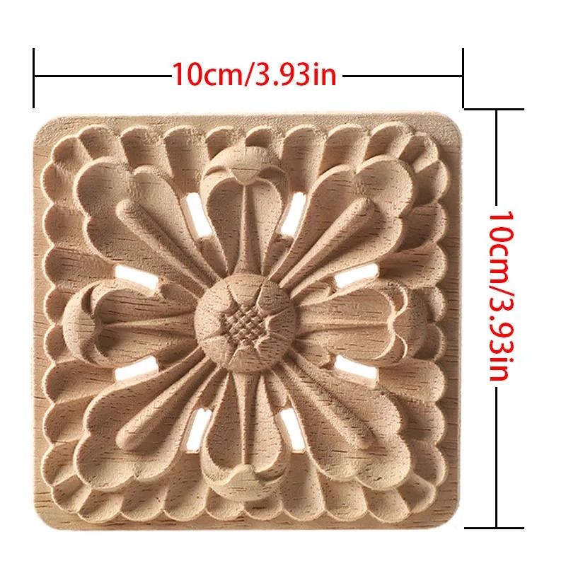 European Style Wood Corner Applique Floral Carved Furniture Trim